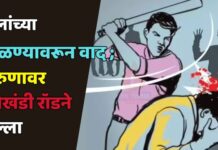 मुलांच्या खेळण्यावरून वाद ; तरुणावर लोखंडी रॉडने हल्ला