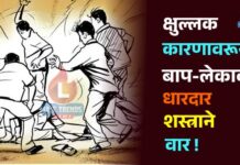 क्षुल्लक कारणावरून बाप-लेकावर धारदार शस्त्राने वार !