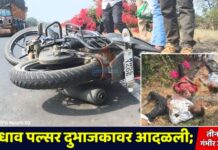 भरधाव पल्सर दुभाजकावर आदळली; तीन तरुण गंभीर जखमी !