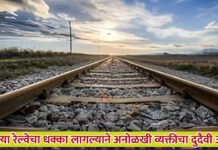 धावत्या रेल्वेचा धक्का लागल्याने अनोळखी व्यक्तीचा दुदैवी अंत