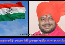 प्रजासत्ताक दिन : पालकमंत्री गुलाबराव पाटील करणार ध्वजारोहण