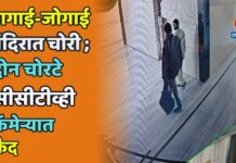 नागाई-जोगाई मंदिरात चोरी ; दोन चोरटे सीसीटीव्ही कॅमेऱ्यात कैद