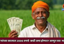 शेतकऱ्यांच्या खात्यात 2000 रुपये कधी जमा होणार? जाणून घ्या संपूर्ण माहिती