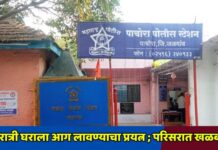 मध्यरात्री घराला आग लावण्याचा प्रयत्न ; परिसरात खळबळ !