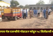 वरणगाव गॅस एजन्सीचे गोडाऊन फोडून ५८ सिलेंडरची चोरी
