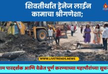 शिवतीर्थात ड्रेनेज लाईन कामाचा श्रीगणेशा; काम पारदर्शक व वेळेत पूर्ण करण्याच्या महापौरांच्या सूचना