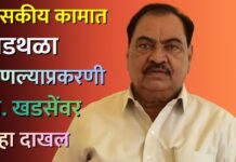 शासकीय कामात अडथळा आणल्याप्रकरणी आ. खडसेंवर गुन्हा दाखल