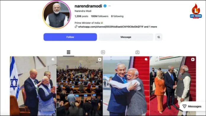 modi on insta