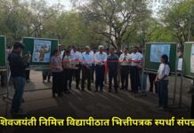 शिवजयंती निमित्त विद्यापीठात भित्तीपत्रक स्पर्धा संपन्न