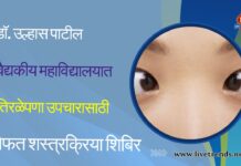 डॉ. उल्हास पाटील वैद्यकीय महाविद्यालयात तिरळेपणा उपचारासाठी मोफत शस्त्रक्रिया शिबिर