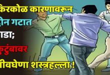 किरकोळ कारणावरून दोन गटात राडा ; कुटुंबावर जीवघेणा शस्त्रहल्ला !