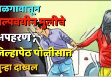 जळगावातून अल्पवयीन मुलीचे अपहरण ; जिल्हापेठ पोलीसात गुन्हा दाखल
