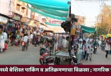 रावेरमध्ये बेशिस्त पार्किंग व अतिक्रमणाचा विळखा ; नागरिक त्रस्त