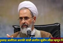 अयातुल्लाह अलीरेजा अराफी यांची अंतरिम सुप्रीम लीडर म्हणून नियुक्ती
