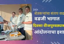 शेतकऱ्यांचा संताप वाढला; वडजी भागात दिवसा वीजपुरवठ्यासाठी आंदोलनाचा इशारा