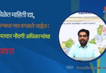 वेळेत माहिती द्या, अन्यथा नाव वगळले जाईल : मतदार नोंदणी अधिकाऱ्यांचा इशारा