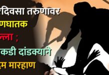 भरदिवसा तरुणावर प्राणघातक हल्ला ; लाकडी दांडक्याने बेदम मारहाण