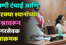 पाणी टंचाई आणि भटक्या श्वानांच्या प्रश्नावरून नगरसेवक आक्रमक