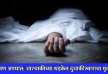 भीषण अपघात: चारचाकीच्या धडकेत दुचाकीस्वाराचा मृत्यू !