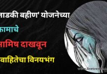 ‘लाडकी बहीण’ योजनेच्या कामाचे आमिष दाखवून विवाहितेचा विनयभंग