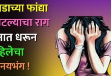 झाडाच्या फांद्या छाटल्याचा राग मनात धरून महिलेचा विनयभंग !