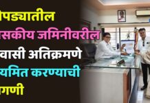 चोपड्यातील शासकीय जमिनीवरील निवासी अतिक्रमणे नियमित करण्याची मागणी