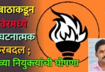 उबाठाकडून रावेरमध्ये संघटनात्मक फेरबदल ; नव्या नियुक्त्यांची घोषणा