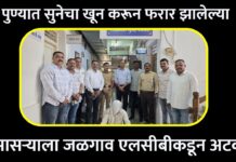 पुण्यात सुनेचा खून करून फरार झालेल्या सासऱ्याला जळगाव एलसीबीकडून अटक