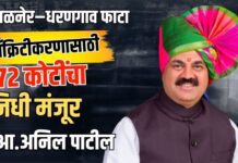 अमळनेर–धरणगाव फाटा काँक्रिटीकरणासाठी १७२ कोटींचा निधी मंजूर – आ.अनिल पाटील