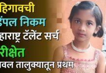 दहिगावची डिंपल निकम महाराष्ट्र टॅलेंट सर्च परीक्षेत यावल तालुक्यातून प्रथम