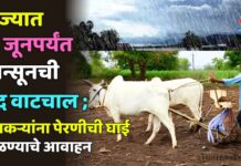 राज्यात 15 जूनपर्यंत मान्सूनची मंद वाटचाल ; शेतकऱ्यांना पेरणीची घाई टाळण्याचे आवाहन