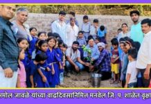 आ. अमोल जावळे यांच्या वाढदिवसानिमित्त मनवेल जि. प. शाळेत वृक्षारोपण