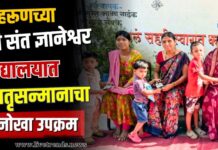 मेहरूणच्या श्री संत ज्ञानेश्वर विद्यालयात मातृसन्मानाचा अनोखा उपक्रम