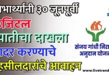 लाभार्थ्यांनी ३० जूनपूर्वी डिजिटल हयातीचा दाखला सादर करण्याचे तहसीलदारांचे आवाहन
