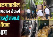 जळगावातील अग्रवाल वेफर्स इंडस्ट्रीजमध्ये भीषण आग