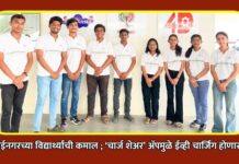 मुक्ताईनगरच्या विद्यार्थ्यांची कमाल ; ‘चार्ज शेअर’ ॲपमुळे ईव्ही चार्जिंग होणार सोपे