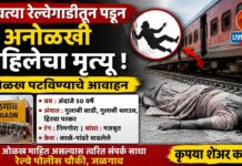 धावत्या रेल्वेगाडीतून पडून अनोळखी महिलेचा मृत्यू ; ओळख पटविण्याचे आवाहन