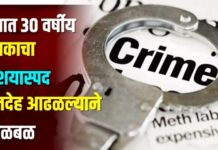 शेतात ३० वर्षीय युवकाचा संशयास्पद मृतदेह आढळल्याने खळबळ