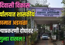 आदिवासी विकास कार्यालयात शासकीय कामात अडथळा केल्याप्रकरणी दोघांवर गुन्हा दाखल !