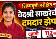 शिष्यवृत्ती परीक्षेत वेदश्री साखरेची दमदार झेप; तालुक्यात दहावी, जिल्ह्यात 112 वा क्रमांक