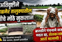 अतिवृष्टीने अमळनेर तालुक्यातील शेतीचे मोठे नुकसान ; तातडीने पंचनामे करून मदत द्या, शेतकऱ्यांची आर्त मागणी