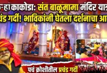 कु-हा काकोडा येथे संत बाळूमामा मंदिर यात्रा उत्सवाला भाविकांची प्रचंड गर्दी ; पंचक्रोशीतील भाविकांनी घेतले दर्शन