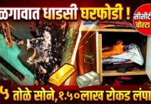 जळगावात भरवस्तीत धाडसी घरफोडी ! ४५ ते ४६ तोळे सोने अन् दीड लाखांची रोकड लंपास ; सीसीटीव्हीत चोरटा कैद