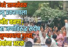 शिवरे ग्रामसेवक मृत्यू प्रकरणाला गंभीर वळण ; सहा जणांविरुद्ध सदोष मनुष्यवधाचा गुन्हा, दोघांना अटक