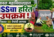 यावल महाविद्यालयात NSSचा हरित उपक्रम ; परिसरात ५० रोपांची लागवड
