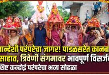 खान्देशी परंपरेचा जागर! पाडळसरेत कानबाई उत्सव उत्साहात, त्रिवेणी संगमावर भावपूर्ण विसर्जन