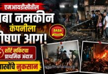 एमआयडीसीतील बाबा नमकीन कंपनीला भीषण आग; शॉर्ट सर्किटचा प्राथमिक अंदाज, लाखोंचे नुकसान
