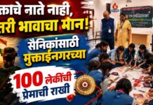 रक्ताचे नाते नाही, तरी भावाचा मान! सैनिकांसाठी मुक्ताईनगरच्या १०० लेकींची प्रेमाची राखी