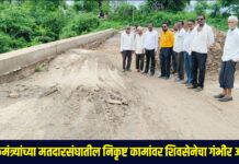पालकमंत्र्यांच्या मतदारसंघातील निकृष्ट कामांवर शिवसेनेचा गंभीर आरोप