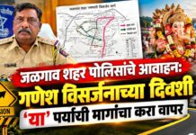 जळगाव शहर पोलिसांचे आवाहन: गणेश विसर्जनाच्या दिवशी ‘या’ पर्यायी मार्गांचा करा वापर